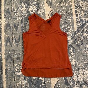 Sleeveless V-Neck Top - Terracotta